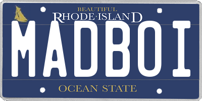 RI license plate MADBOI