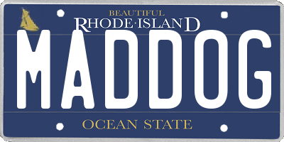 RI license plate MADDOG