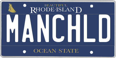 RI license plate MANCHLD