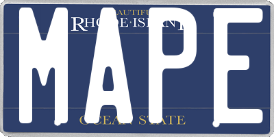 RI license plate MAPE