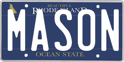 RI license plate MASON