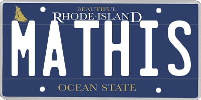 RI license plate MATHIS