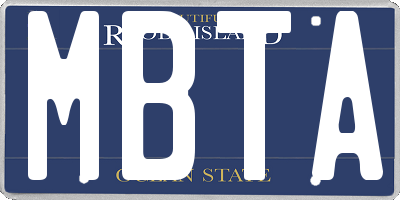 RI license plate MBTA