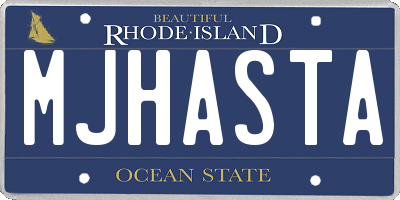 RI license plate MJHASTA