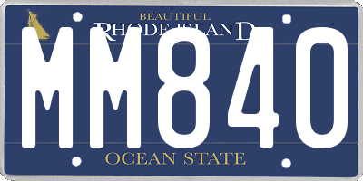 RI license plate MM840