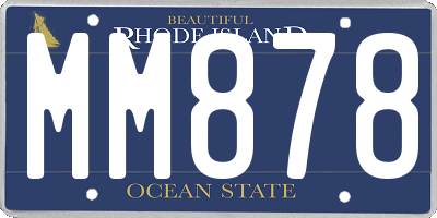 RI license plate MM878