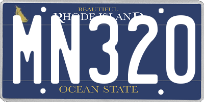 RI license plate MN320