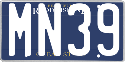 RI license plate MN39