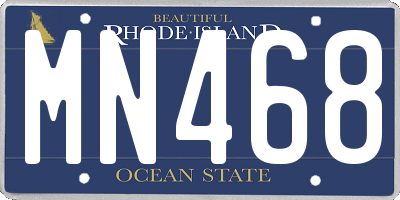 RI license plate MN468