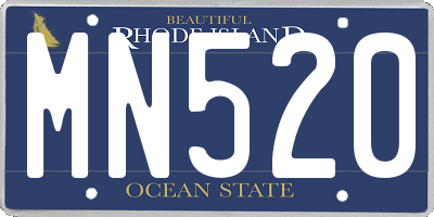 RI license plate MN520