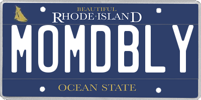 RI license plate MOMDBLY
