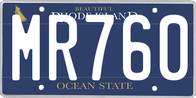 RI license plate MR760