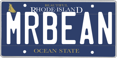 RI license plate MRBEAN