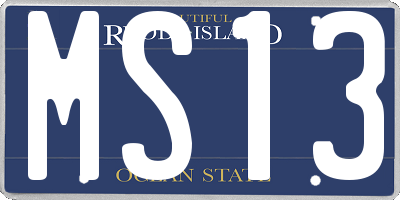 RI license plate MS13