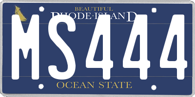 RI license plate MS444