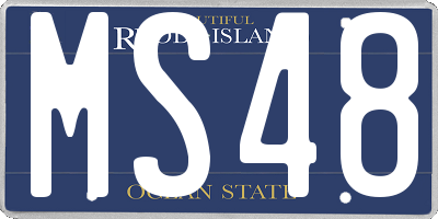 RI license plate MS48