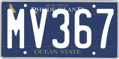 RI license plate MV367