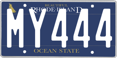 RI license plate MY444