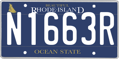 RI license plate N1663R