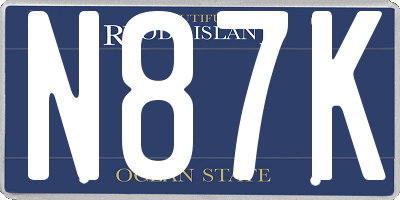 RI license plate N87K