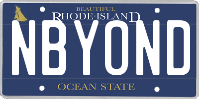 RI license plate NBYOND