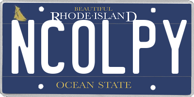 RI license plate NCOLPY