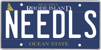 RI license plate NEEDLS