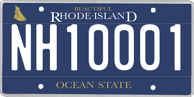 RI license plate NH10001