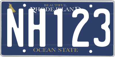 RI license plate NH123