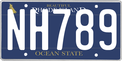 RI license plate NH789