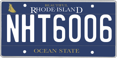 RI license plate NHT6006