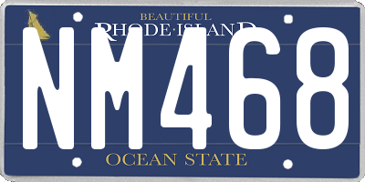 RI license plate NM468