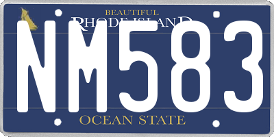 RI license plate NM583