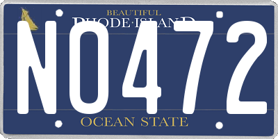 RI license plate NO472