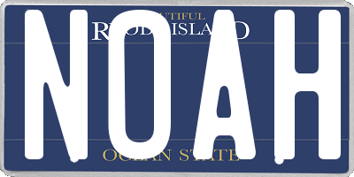 RI license plate NOAH