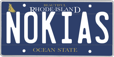 RI license plate NOKIAS