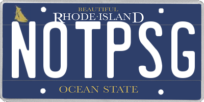 RI license plate NOTPSG