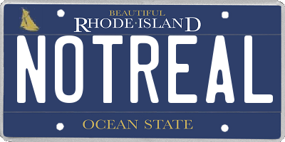 RI license plate NOTREAL