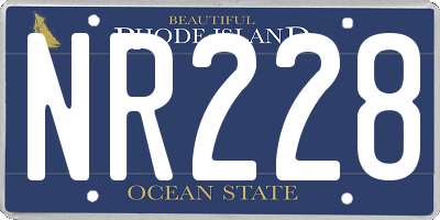 RI license plate NR228