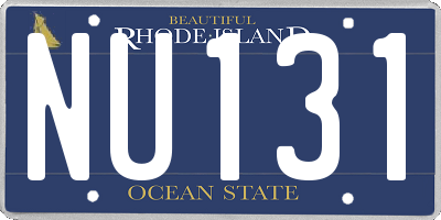 RI license plate NU131