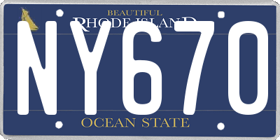 RI license plate NY670