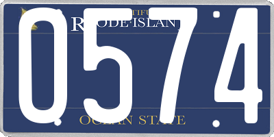 RI license plate O574