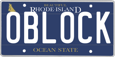 RI license plate OBLOCK