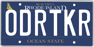 RI license plate ODRTKR