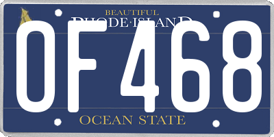 RI license plate OF468