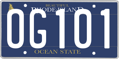 RI license plate OG101