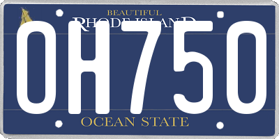 RI license plate OH750