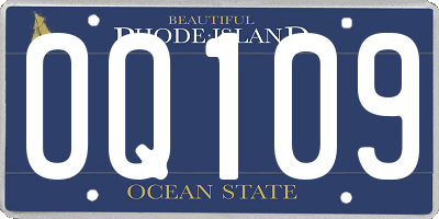 RI license plate OQ109