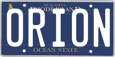 RI license plate ORION