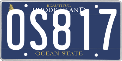 RI license plate OS817